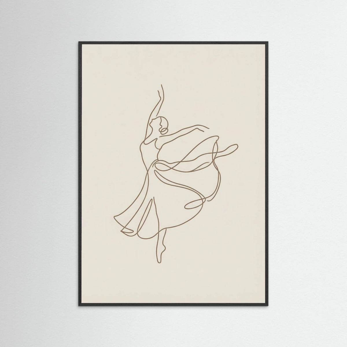 Black Wood Elegant Line Figure