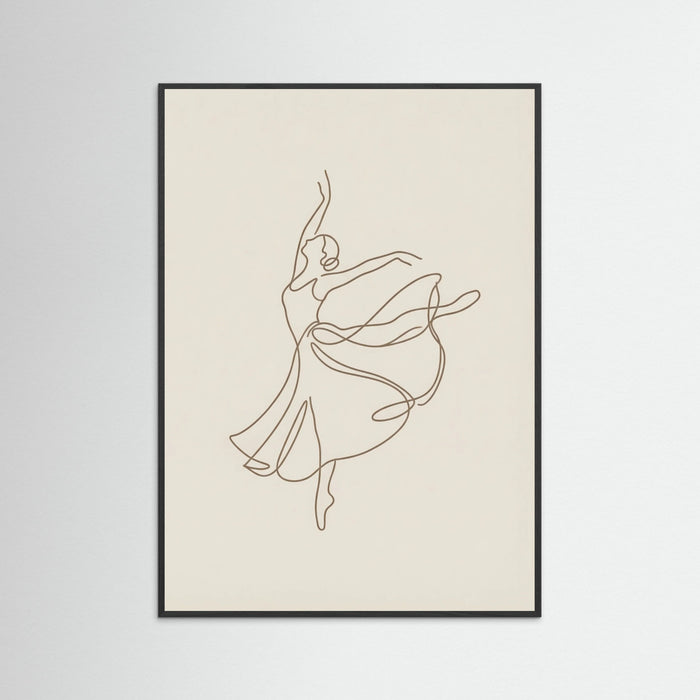 Black Wood Elegant Line Figure