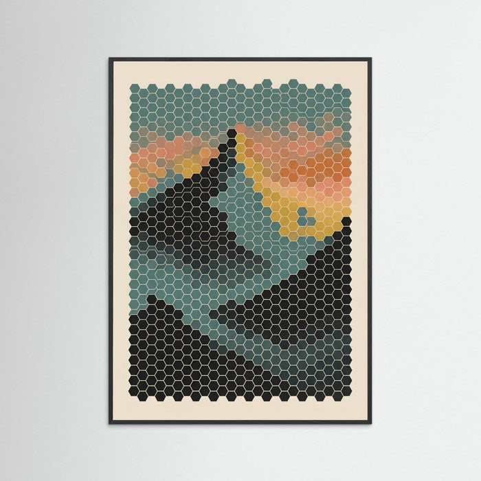 Black Wood Enchanted Hexagons