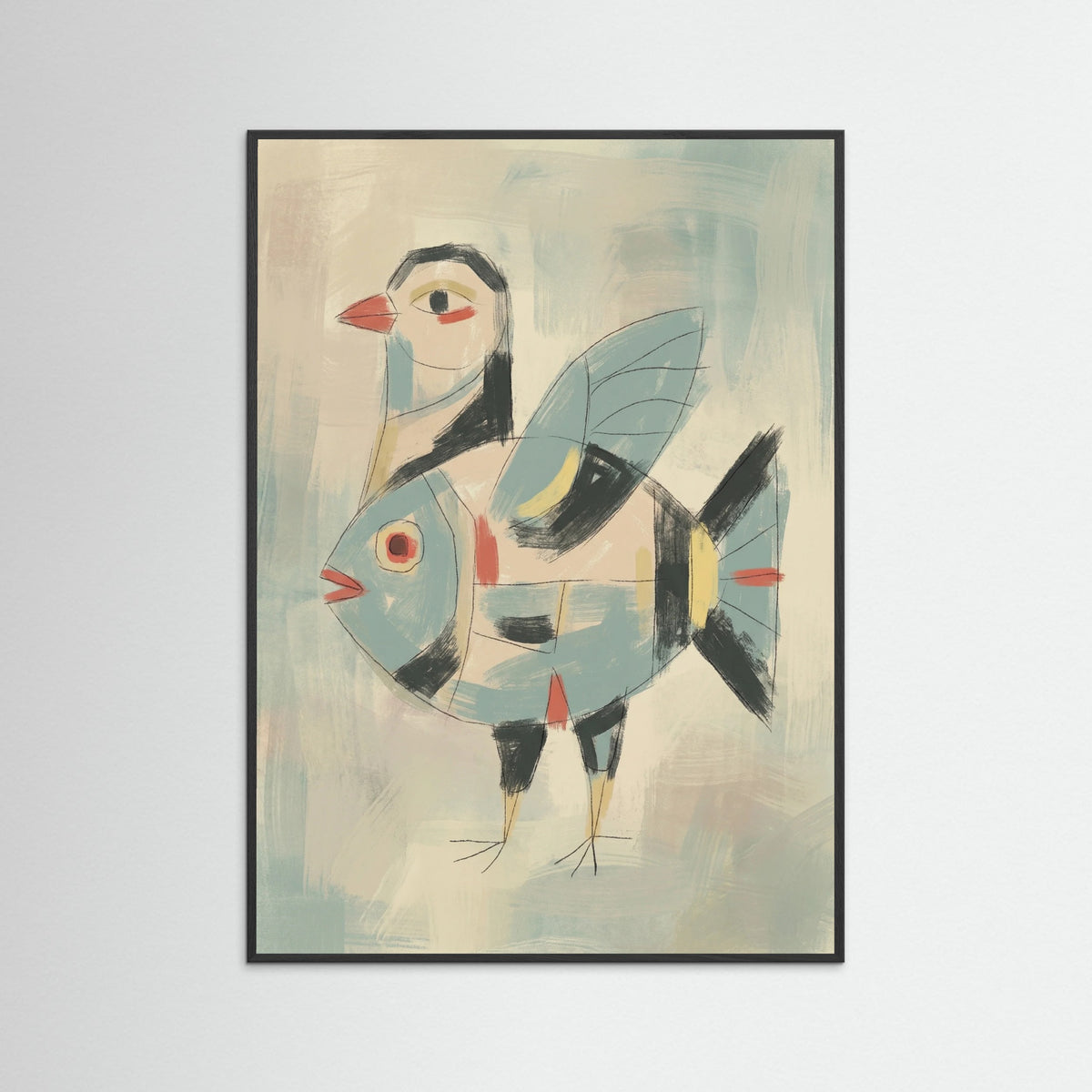 Black Wood Enigmatic Klee Portrait