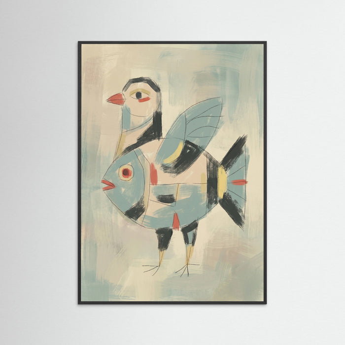 Black Wood Enigmatic Klee Portrait