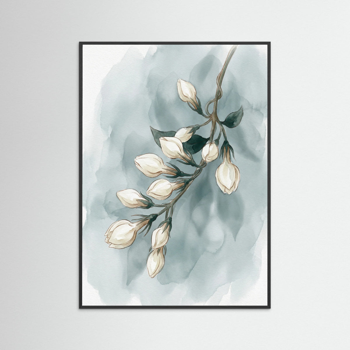 Black Wood Ethereal White Bloom