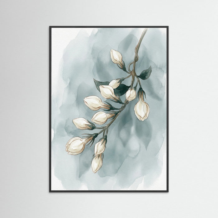 Black Wood Ethereal White Bloom
