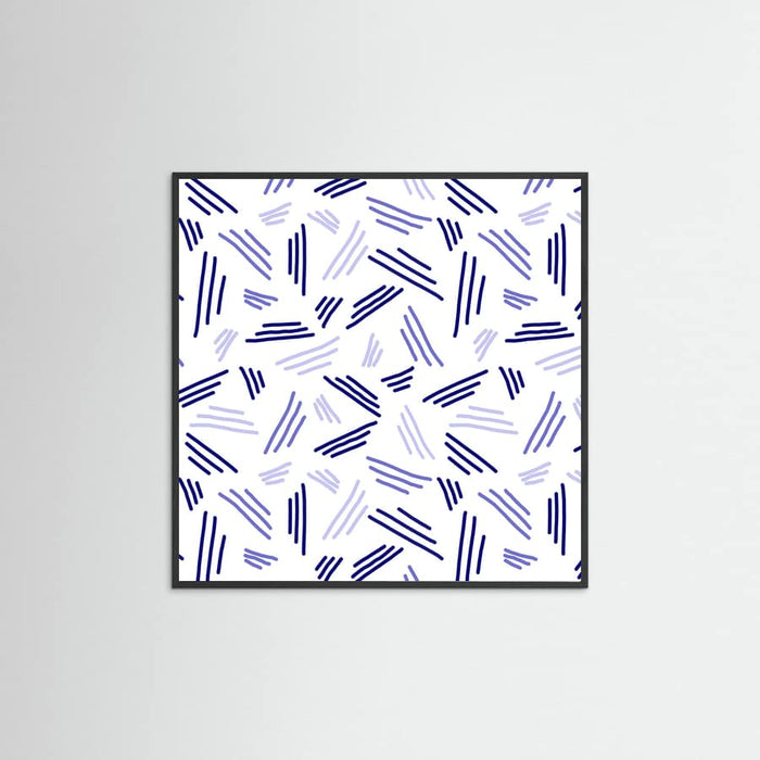 Falling Triple Lines Navy Blue -juliste – juliste ja taidepainatus