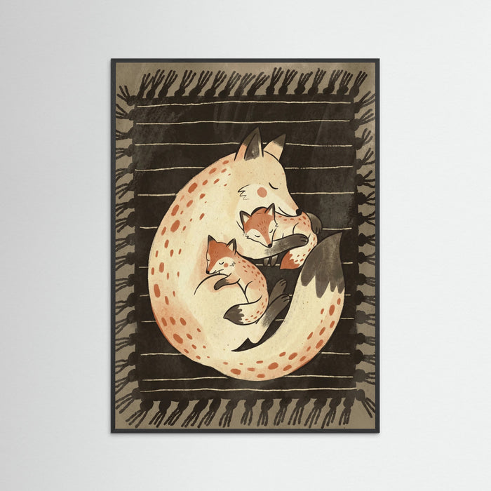 Black Wood Feline Family Nest
