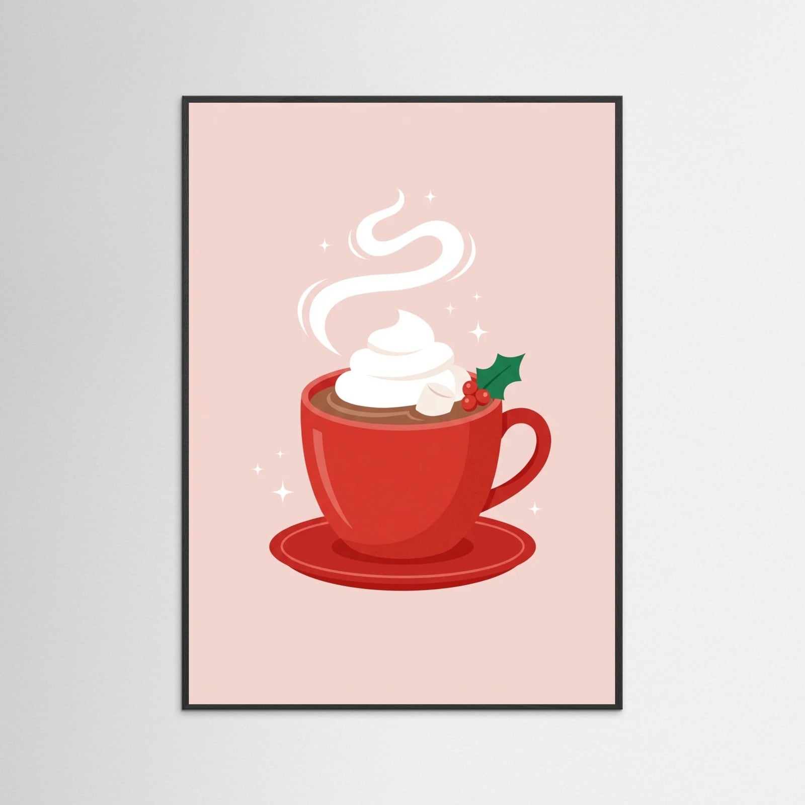 Black Wood Festive Candy Canes