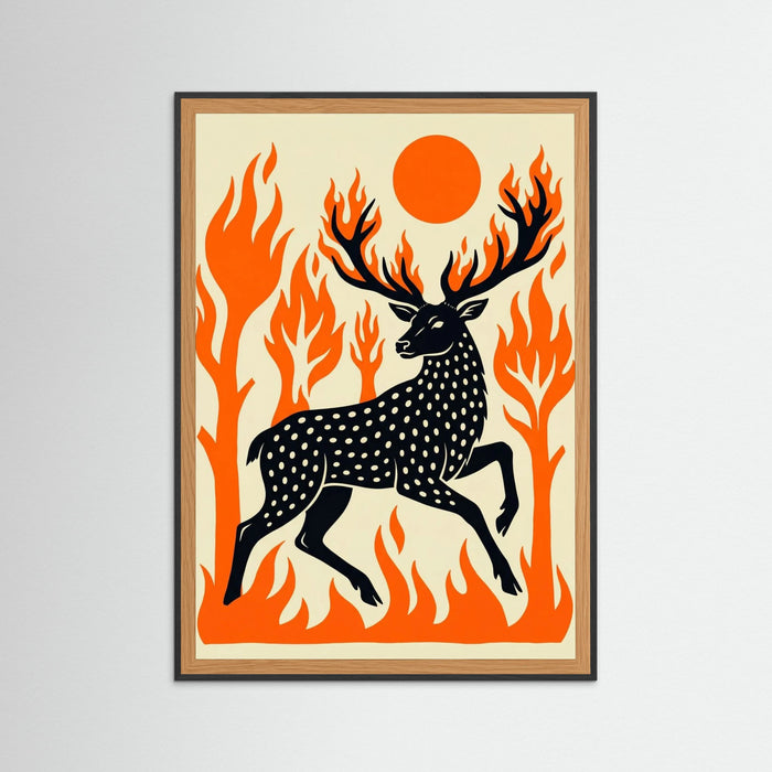 Black Wood Fiery Creatures