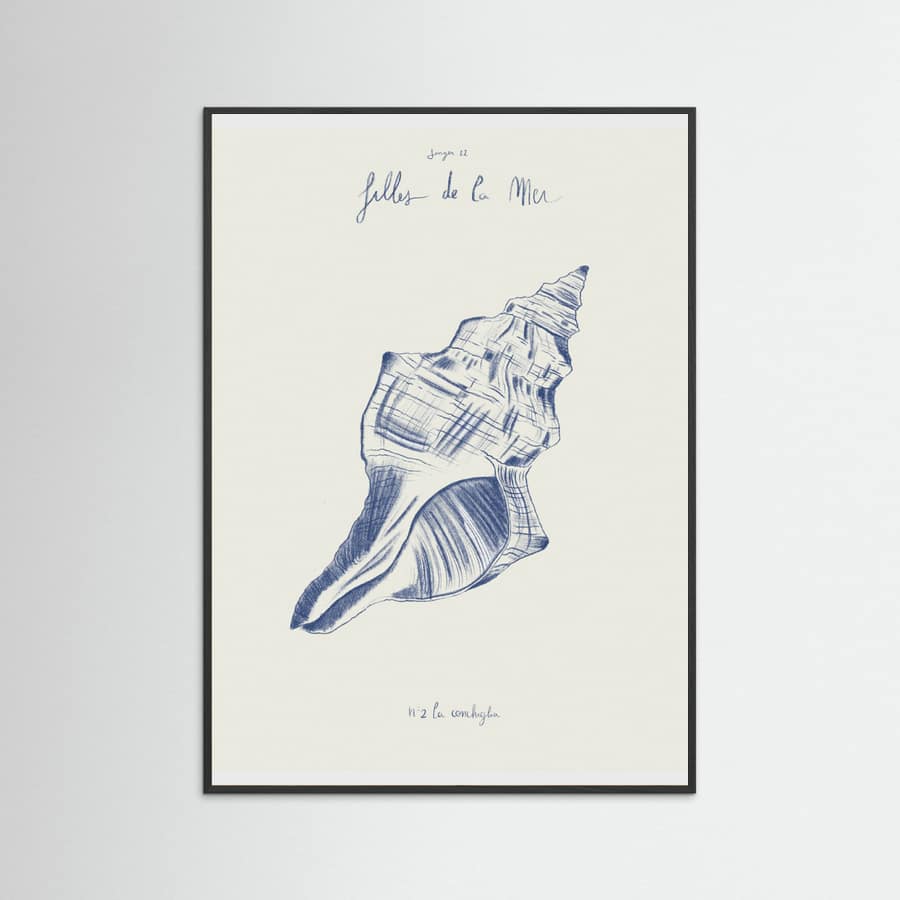 Filles de la mer n.2 - La conchiglia Poster – plakat og kunsttryk