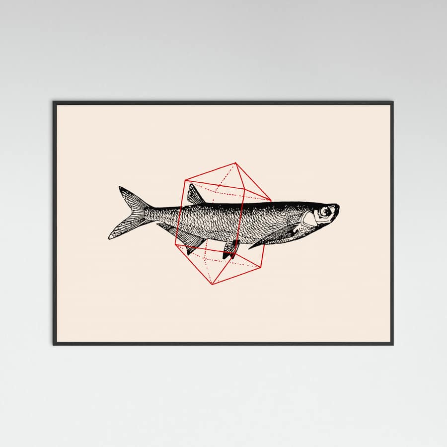 Fish In Geometrics Nº2 Poster – plakat og kunsttryk