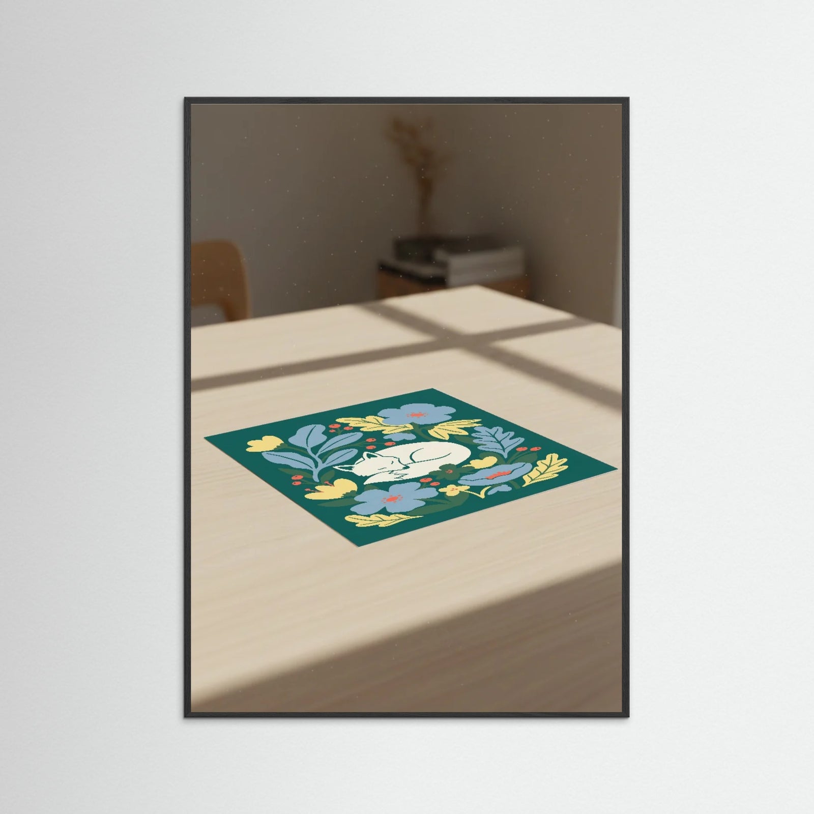 Black Wood Floral Harmony Dove