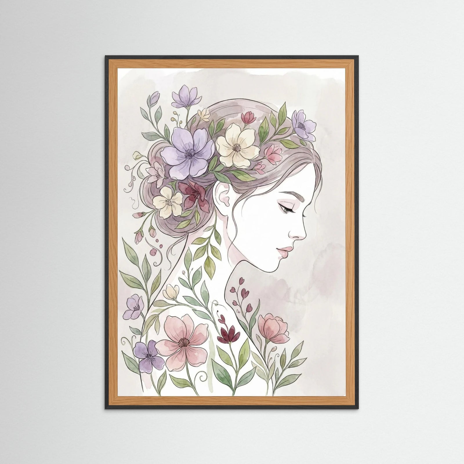 Black Wood Floral Muse