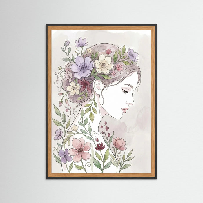 Black Wood Floral Muse