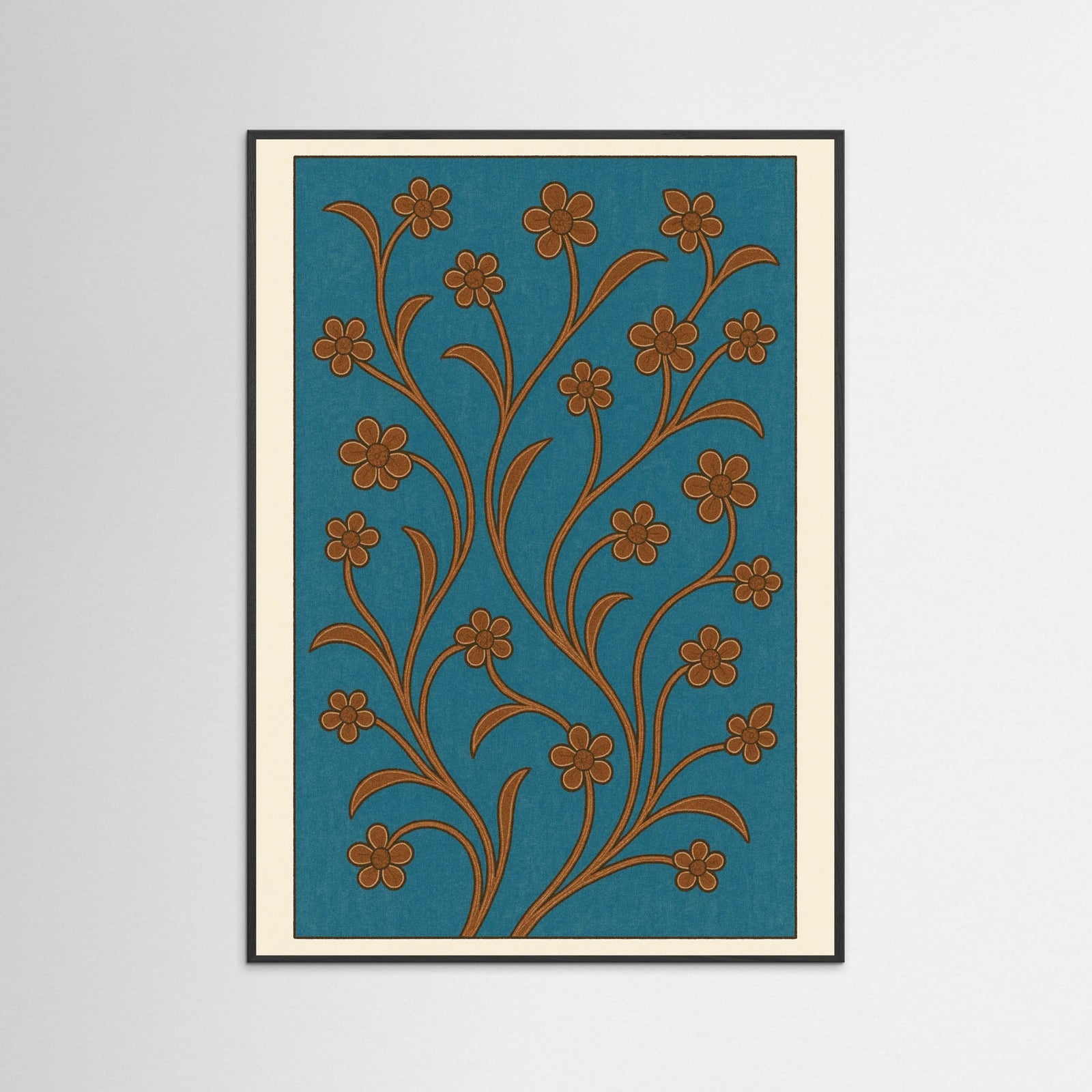 Black Wood Floral Patterns