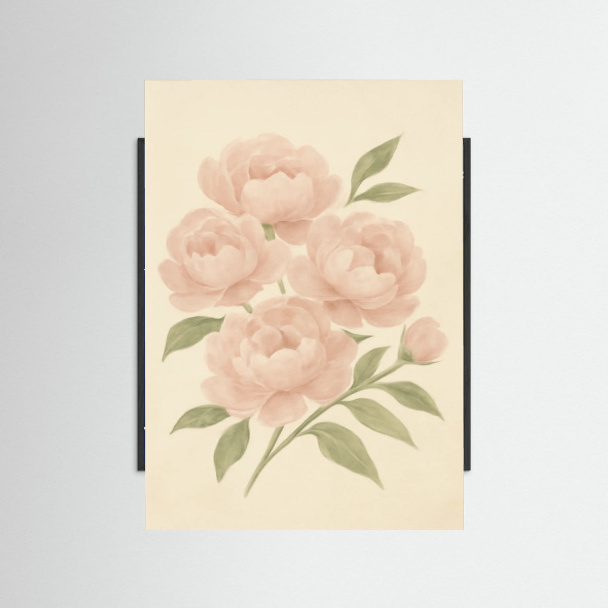 Black Wood Floral Repose