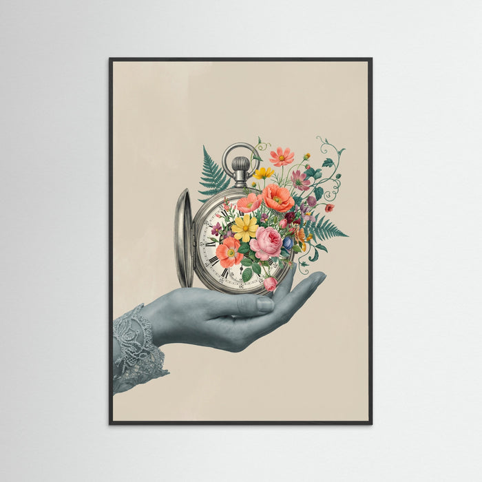 Black Wood Floral Reverie