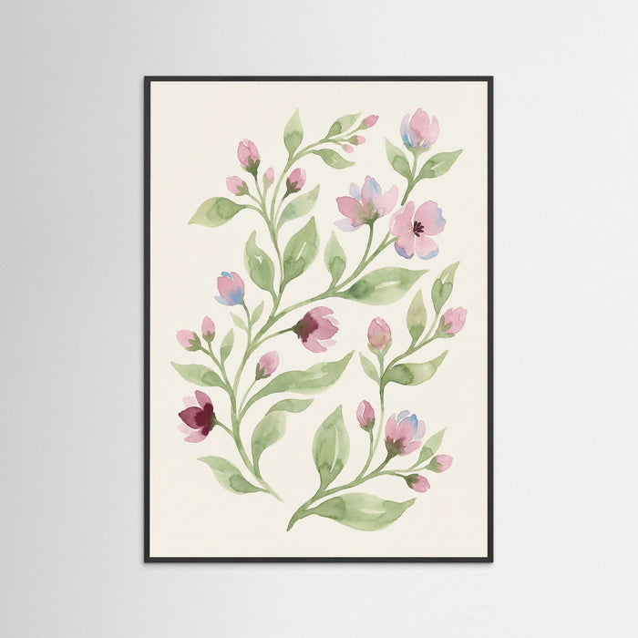 Black Wood Floral Whispers