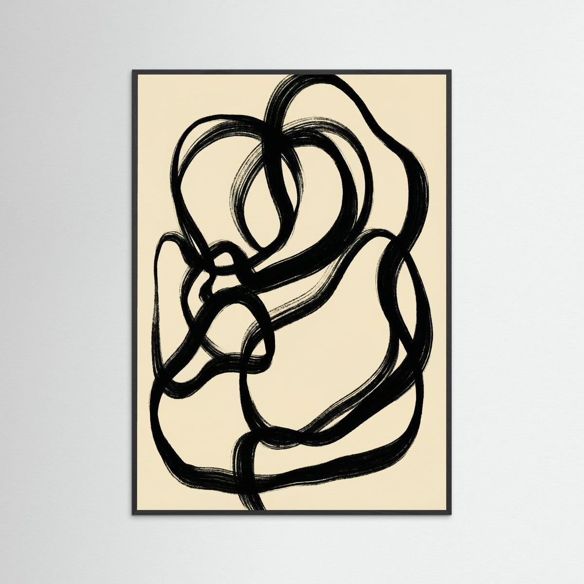 Black Wood Flowing Abstraction