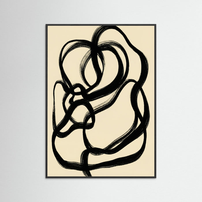 Black Wood Flowing Abstraction