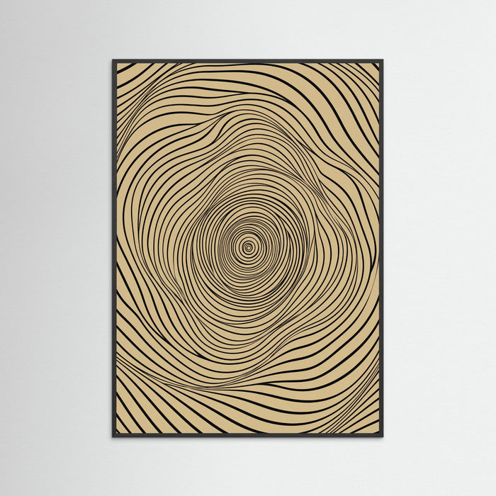 Black Wood Flowing Abstraction