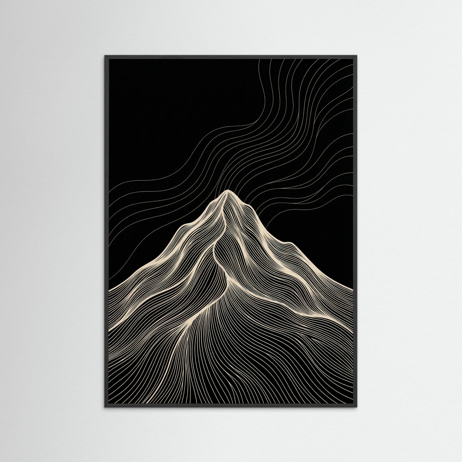 Black Wood Flowing Contour