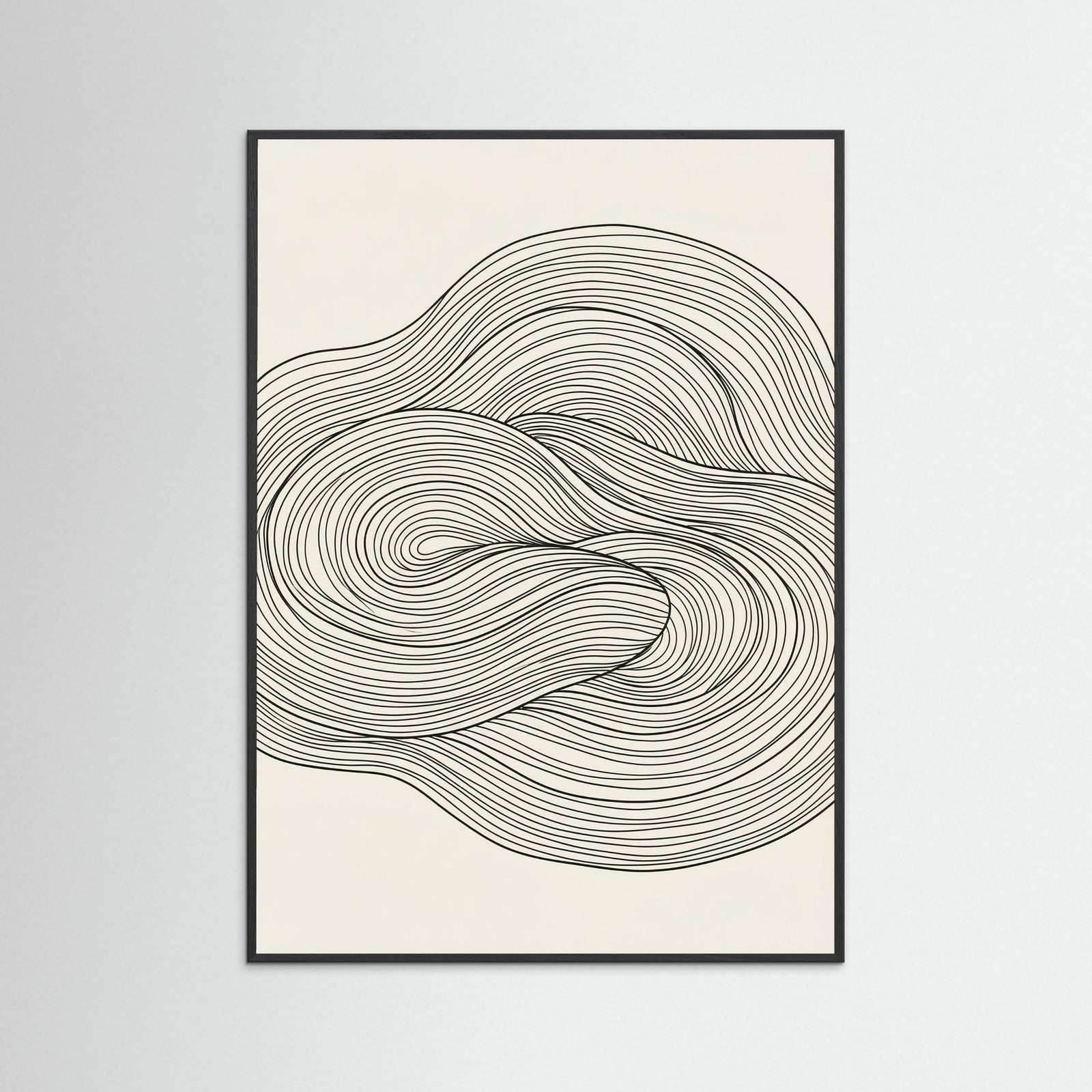 Black Wood Flowing Forms