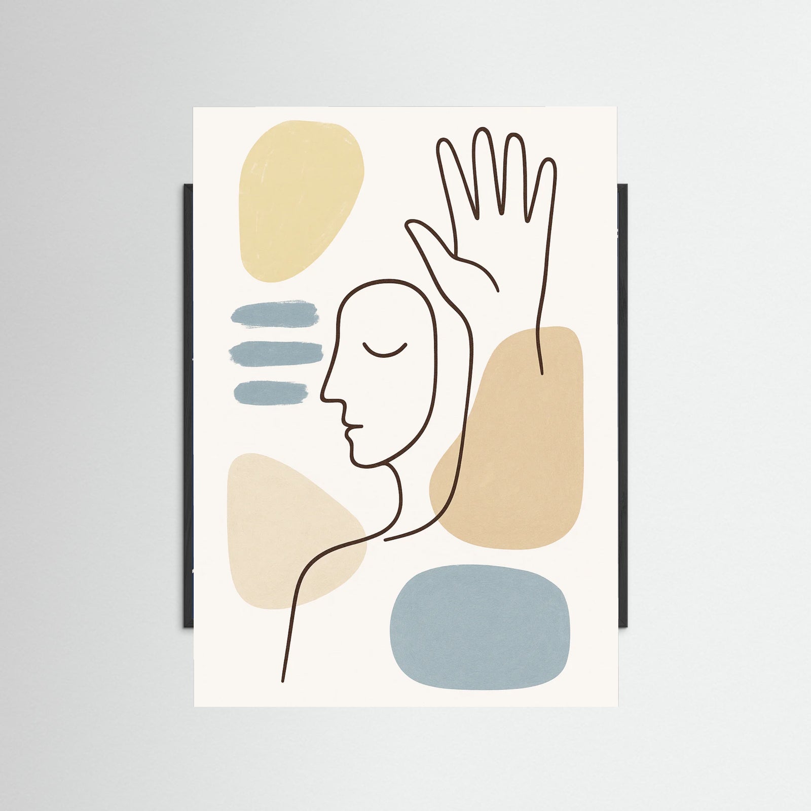 Black Wood Flowing Lines