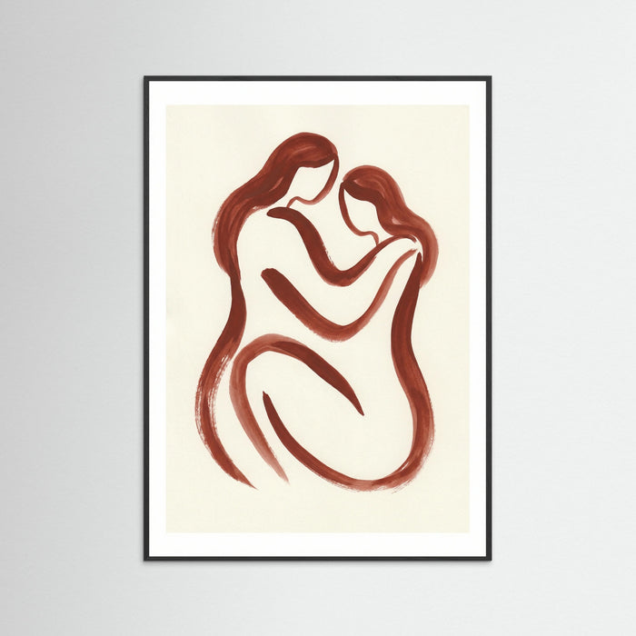 Black Wood Flowing Red Form