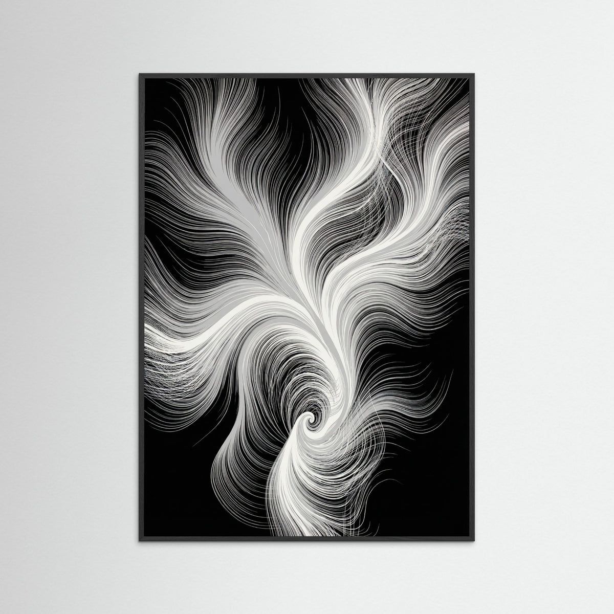 Black Wood Flowing Serenity