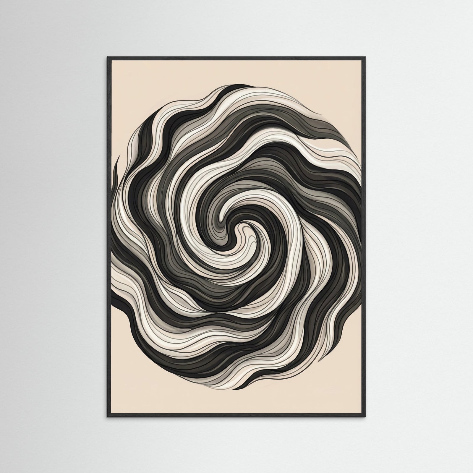 Black Wood Flowing Strands