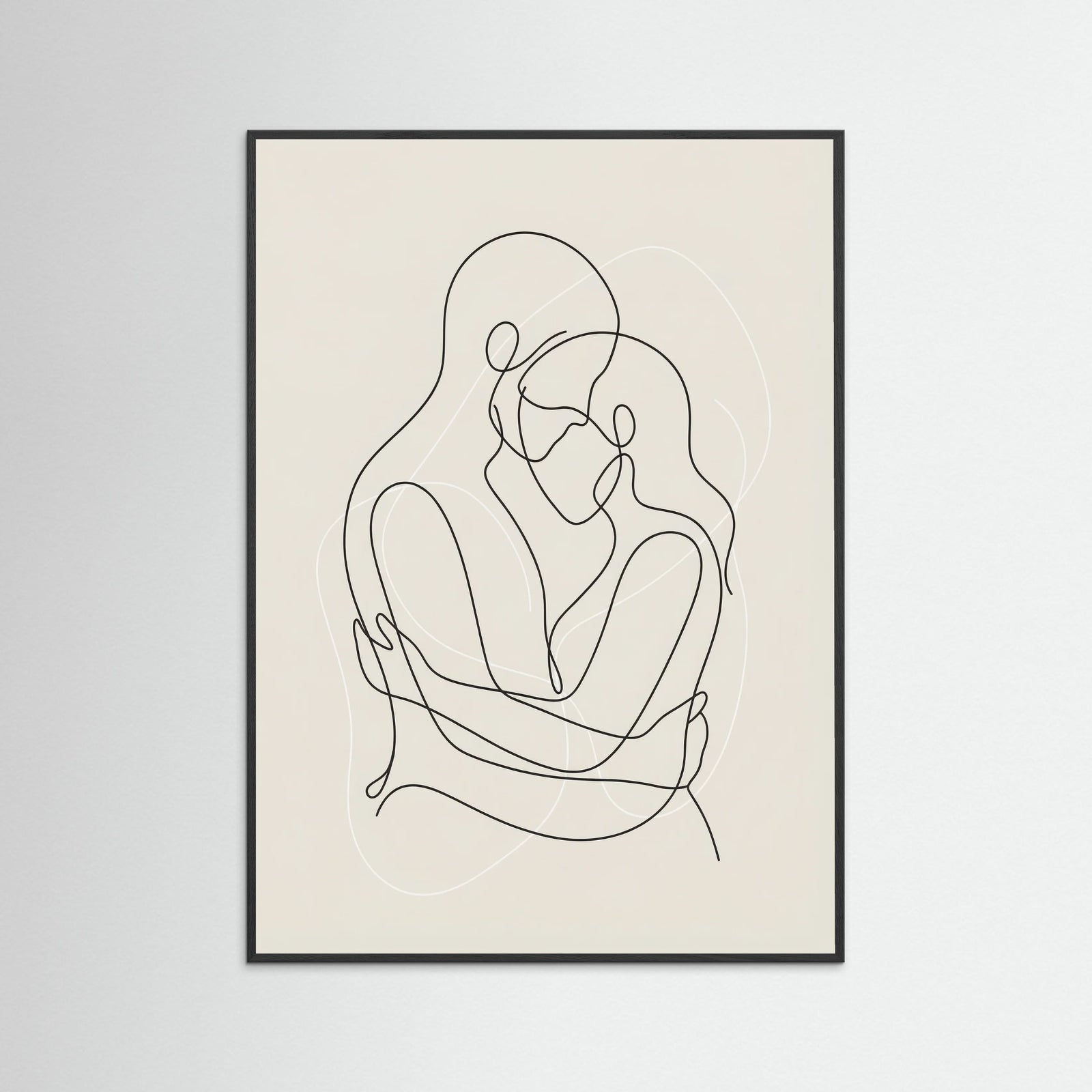 Black Wood Fluid Contours Beige