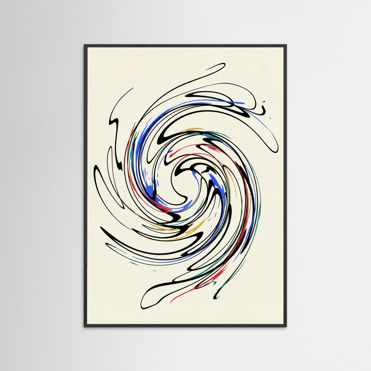 Black Wood Fluid Contours