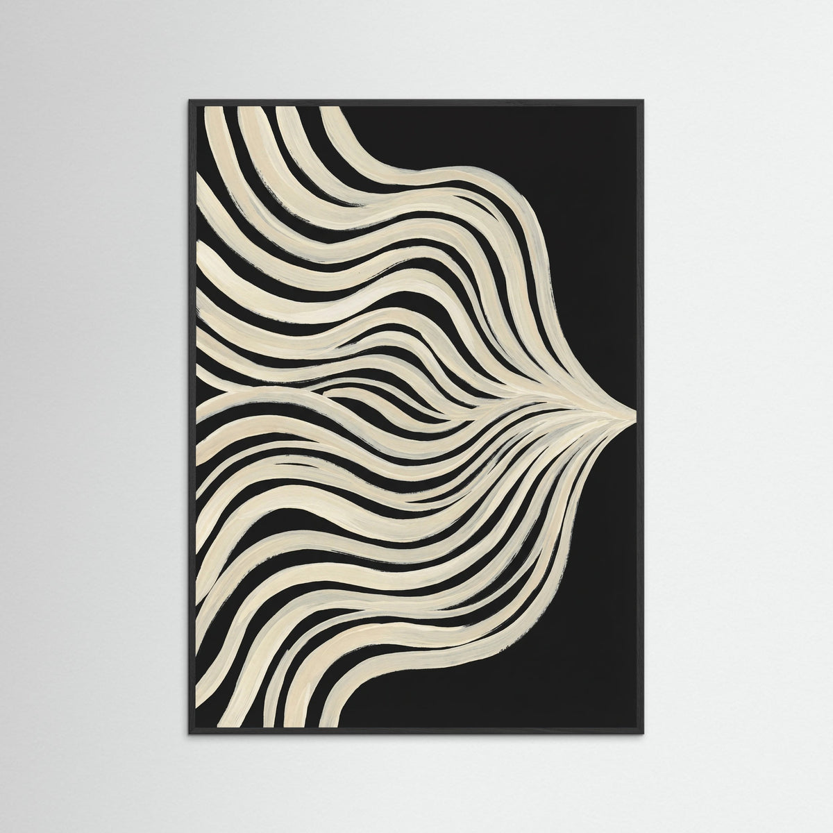 Black Wood Fluid Contours