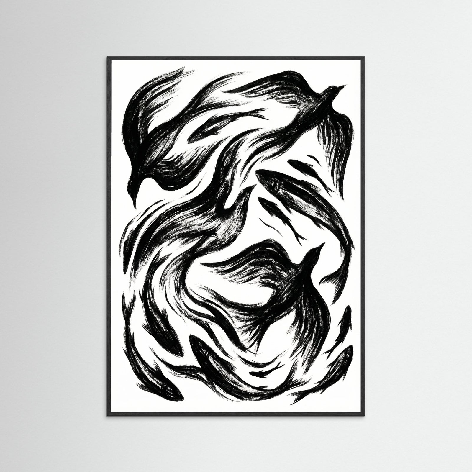 Black Wood Fluid Expression