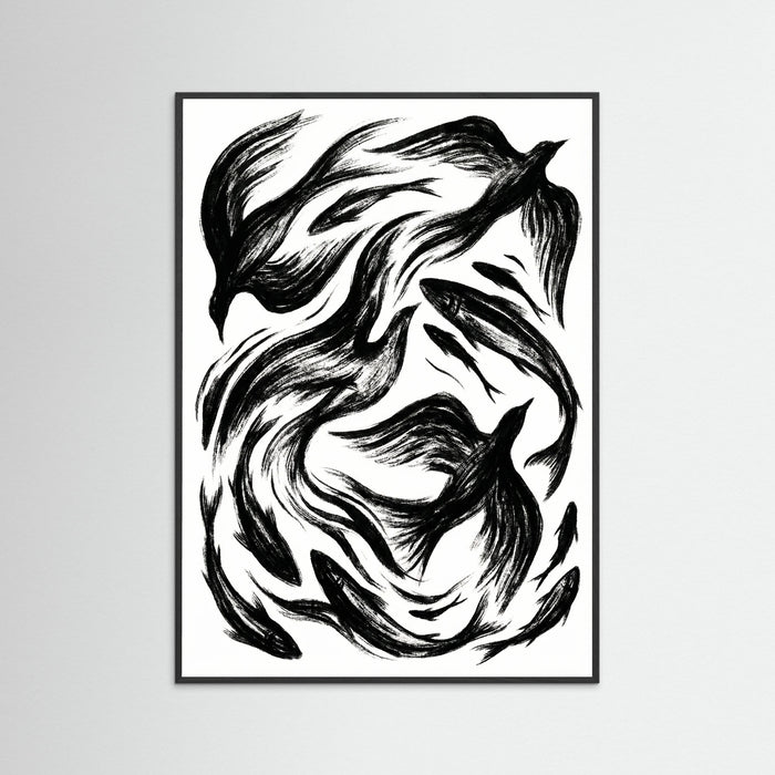 Black Wood Fluid Expression