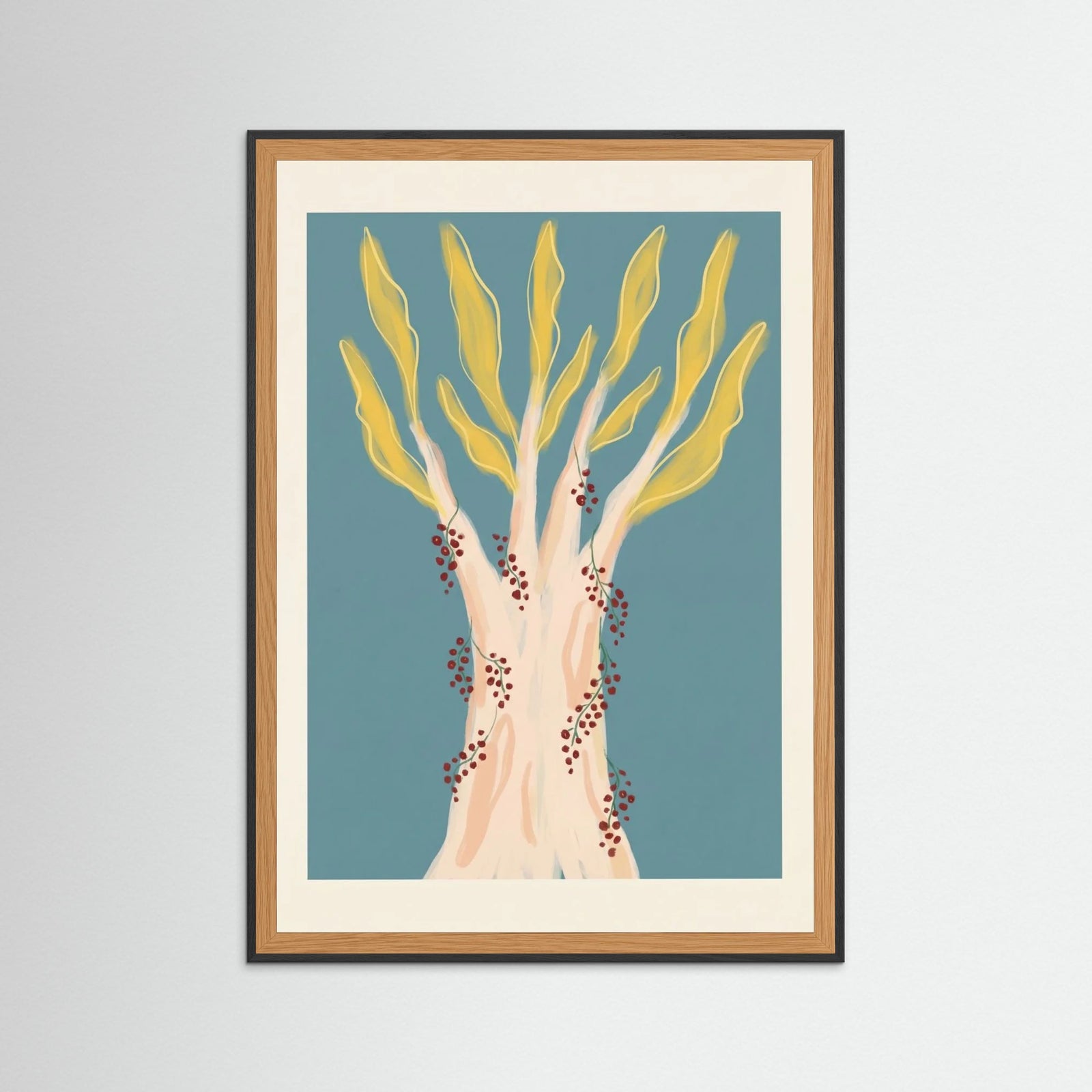 Black Wood Fountain Flora Burst