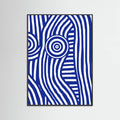 Front Blue and White Striped Nude Poster – poster and art print