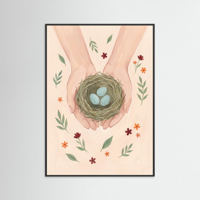 Black Wood Gentle Blooms