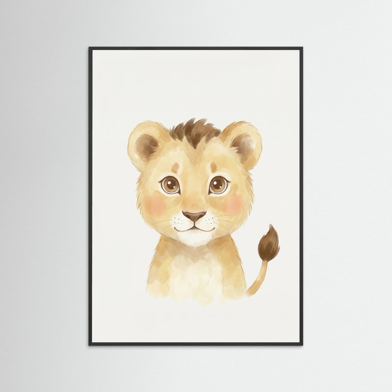 Black Wood Gentle Giraffe Charm