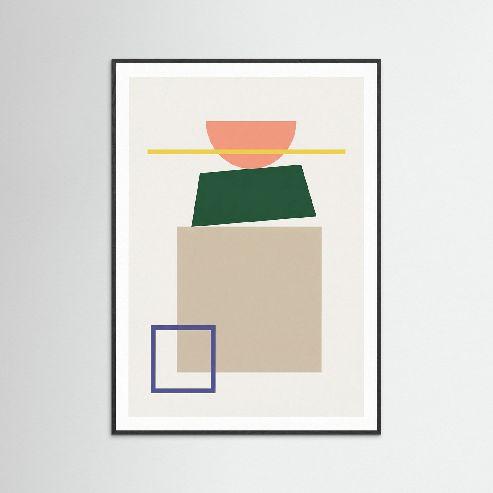 Black Wood Geometric Abstraction