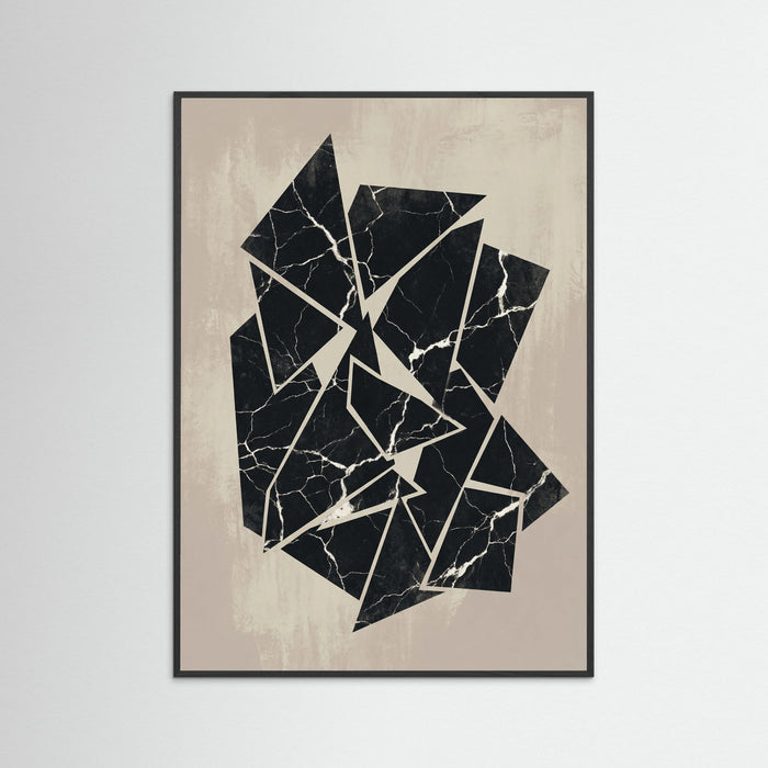 Black Wood Geometric Abyss