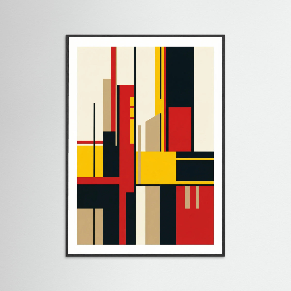 Black Wood Geometric Ascent