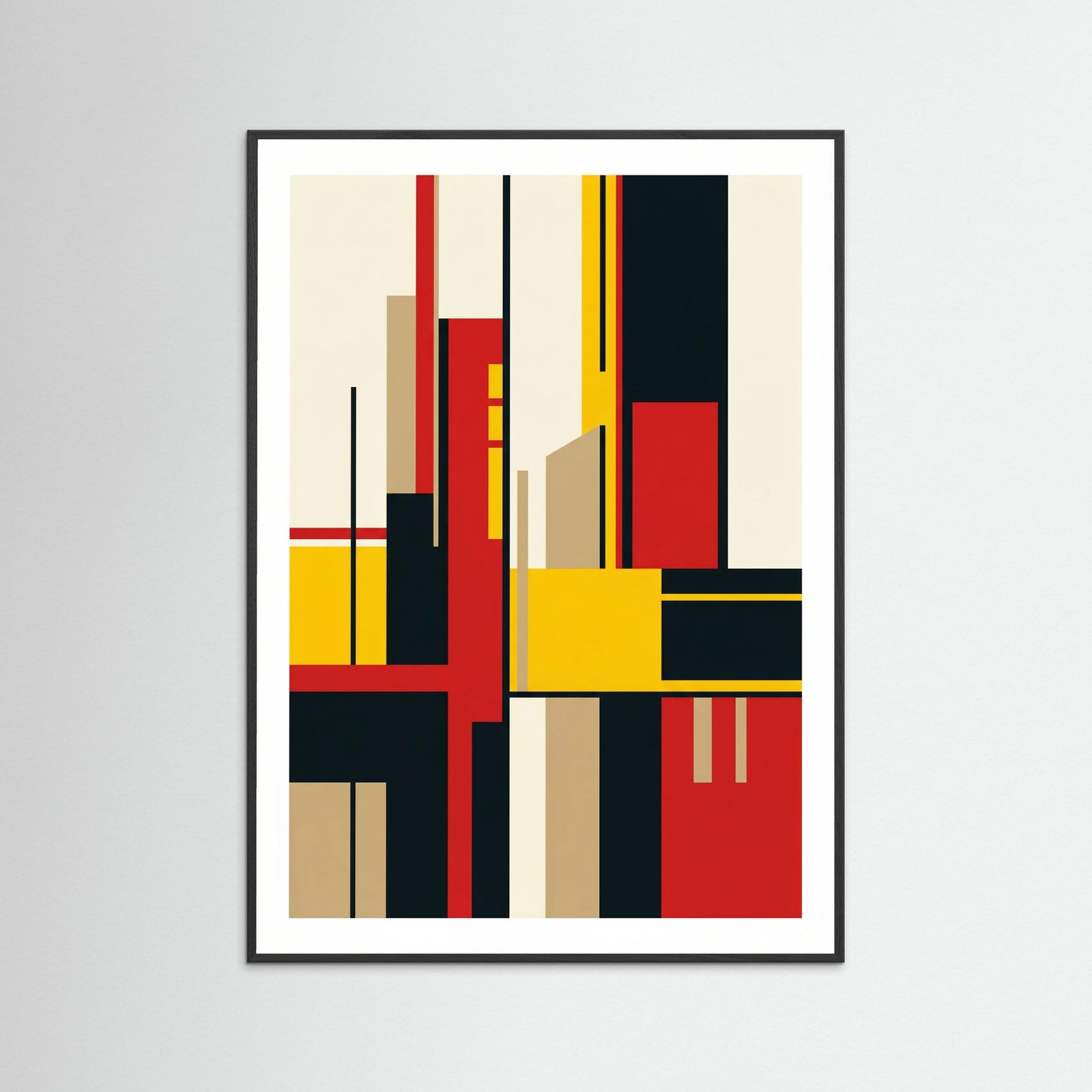 Black Wood Geometric Ascent