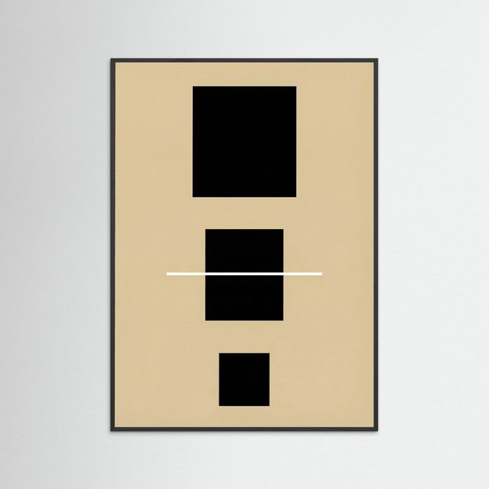 Black Wood Geometric Balance