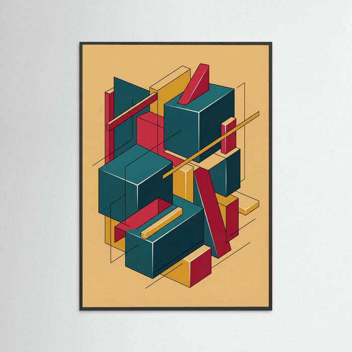 Black Wood Geometric Deconstruction