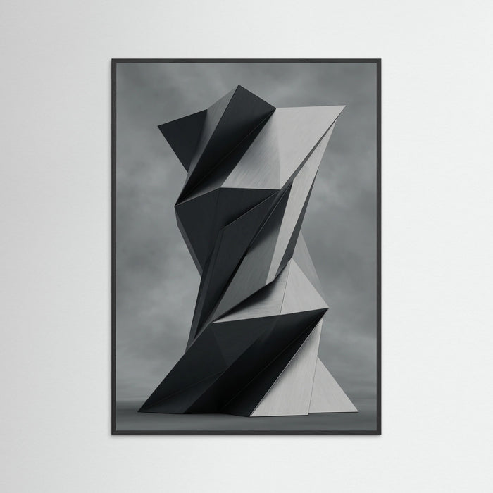 Black Wood Geometric Folds
