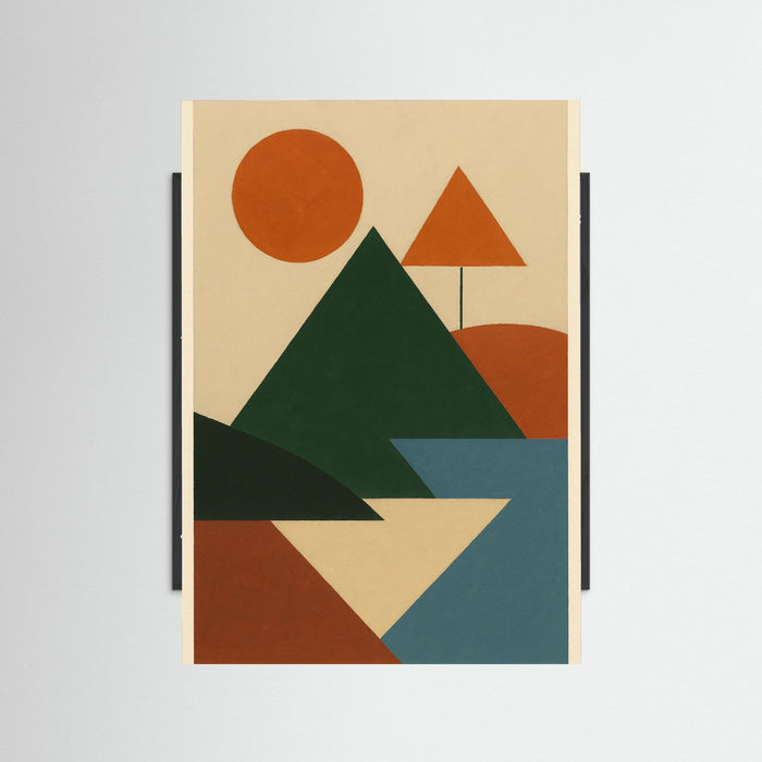 Black Wood Geometric Forms