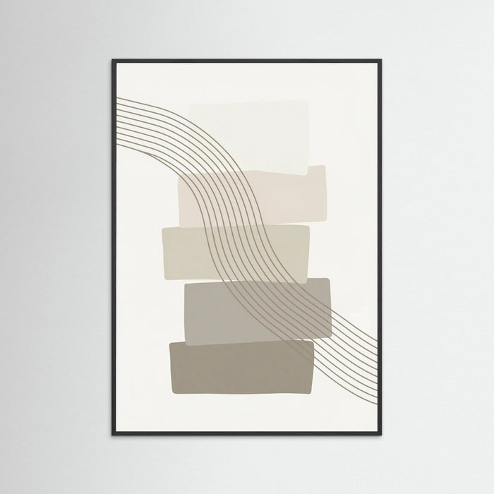 Black Wood Geometric Harmony Beige