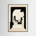 Black Wood Geometric Interior