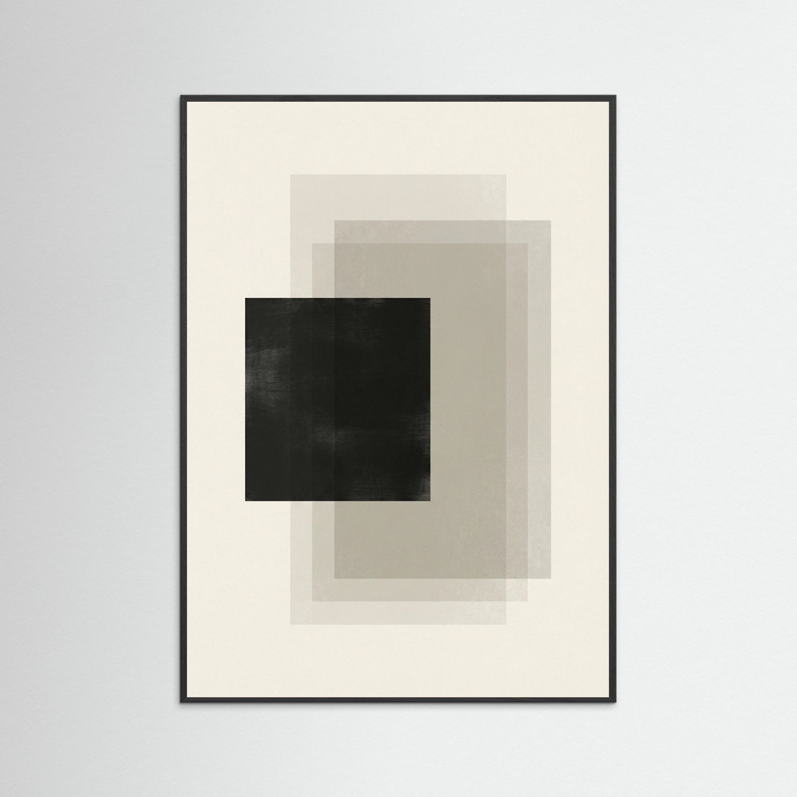 Black Wood Geometric Layers
