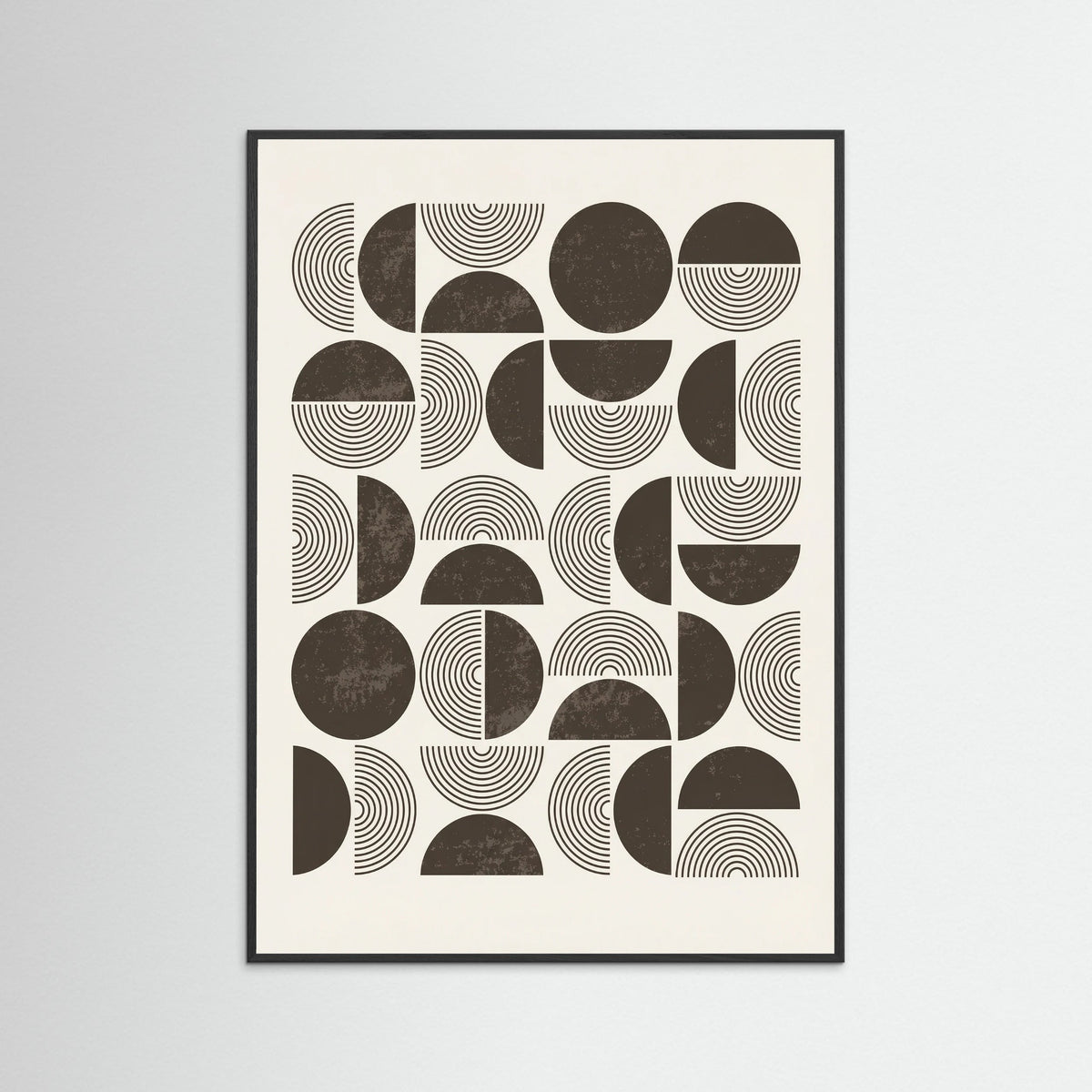 Black Wood Geometric Rhythms